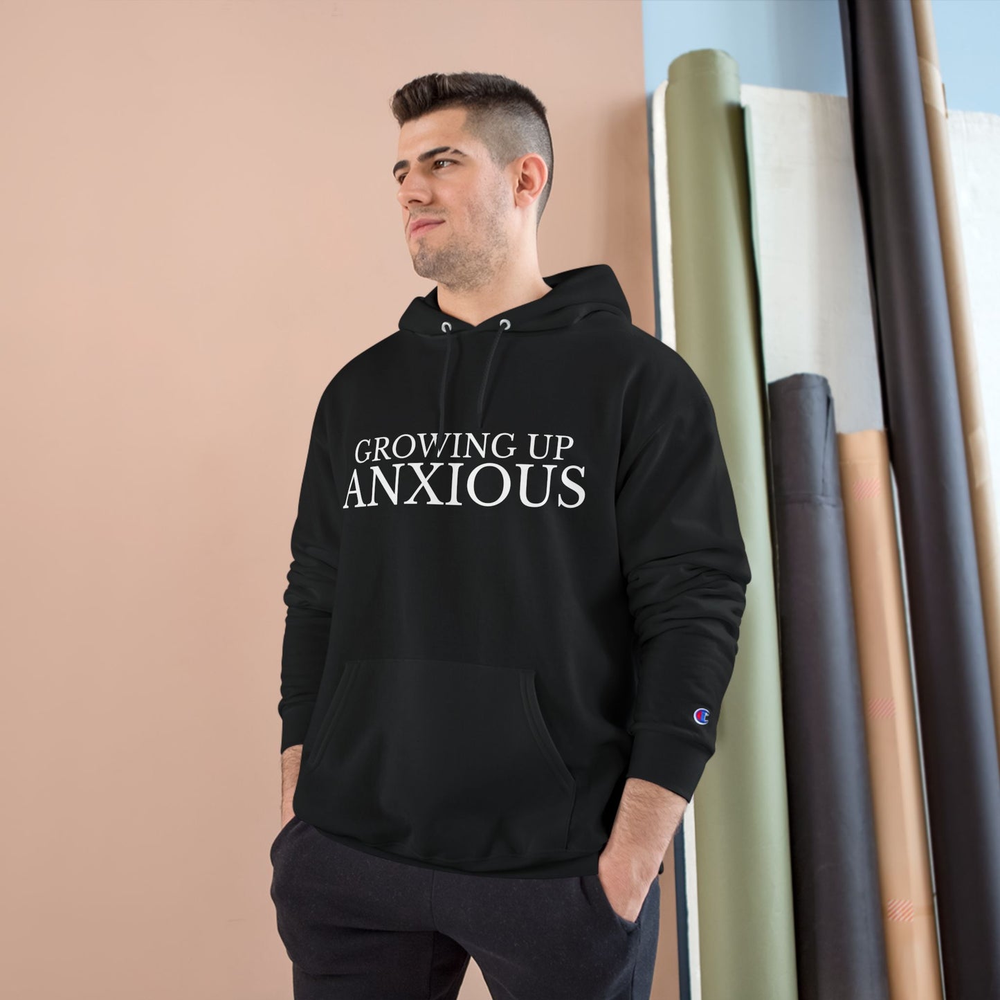 Growing Up Anxious Champion Hoodie