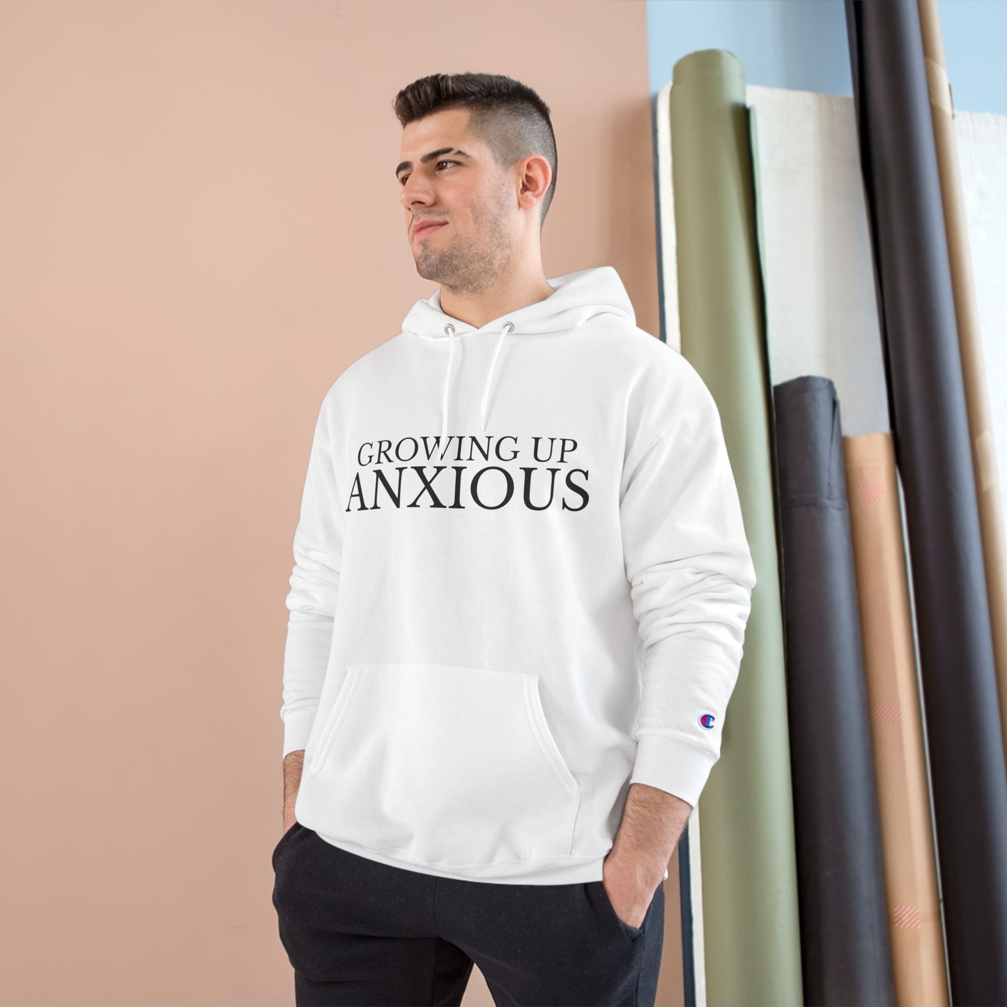Growing Up Anxious Champion Hoodie