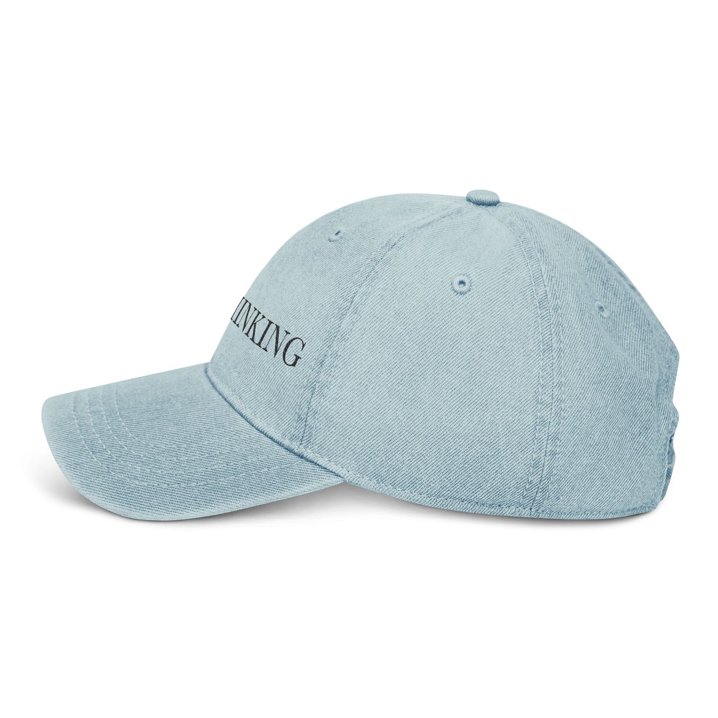 Overthinking Embroidered Denim Hat