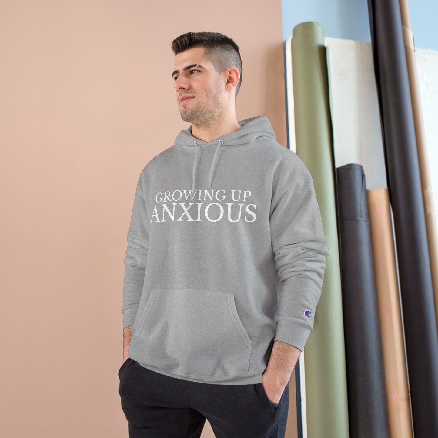 Growing Up Anxious Champion Hoodie