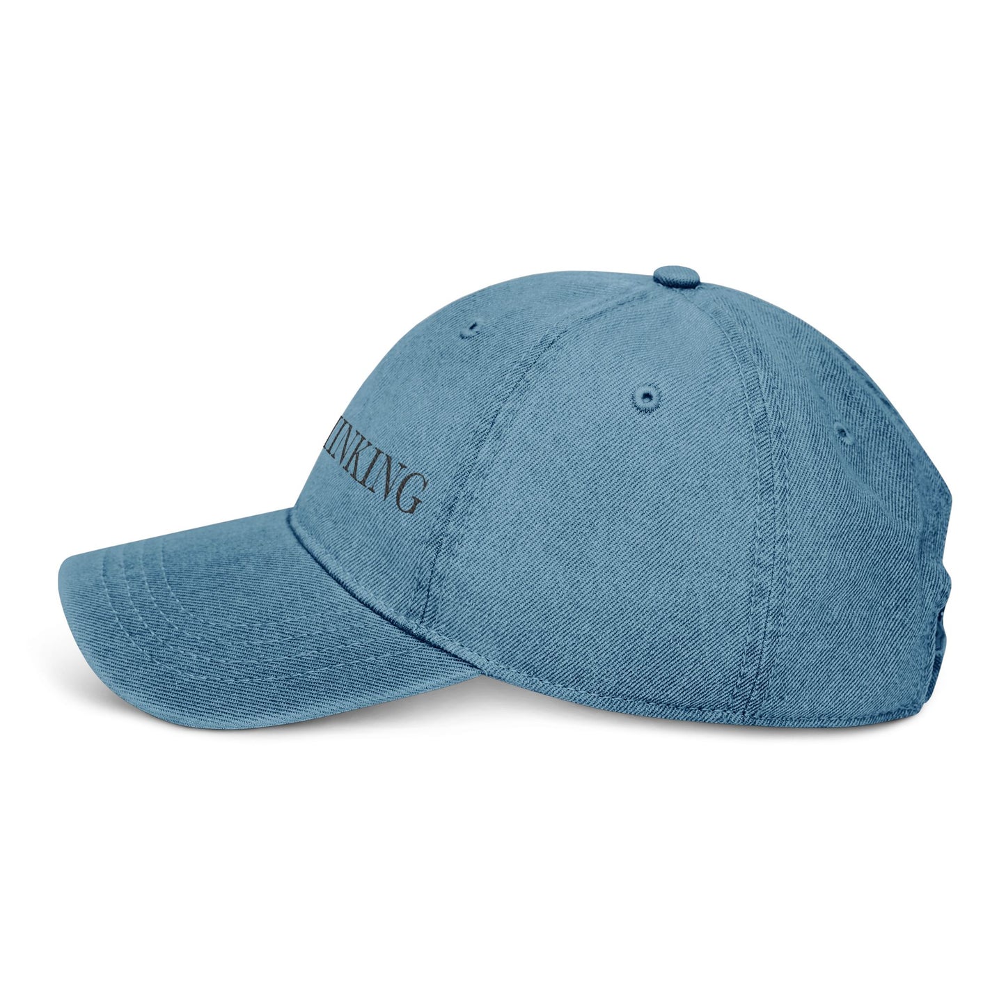 Overthinking Embroidered Denim Hat