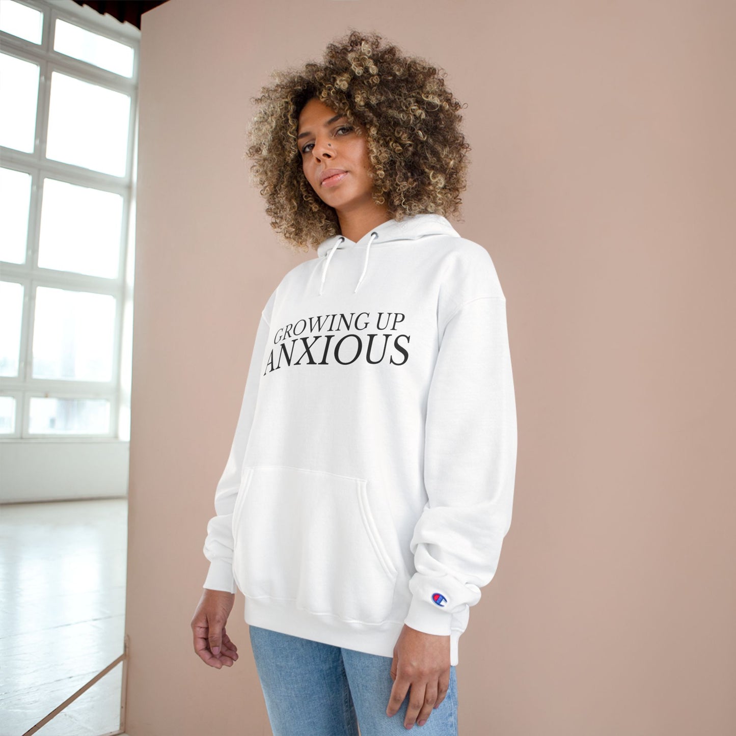 Growing Up Anxious Champion Hoodie
