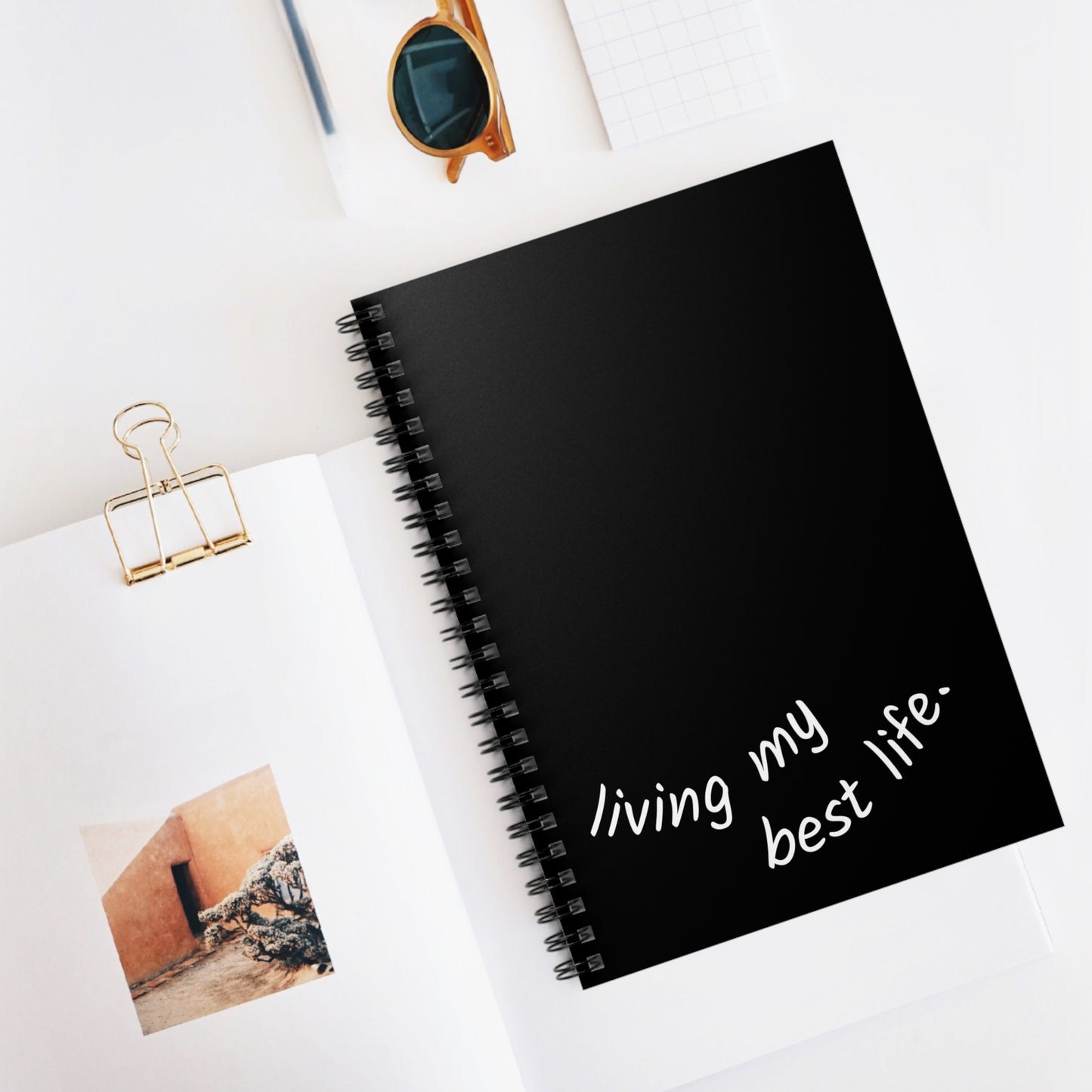 Living My Best Life Spiral Notebook | Black