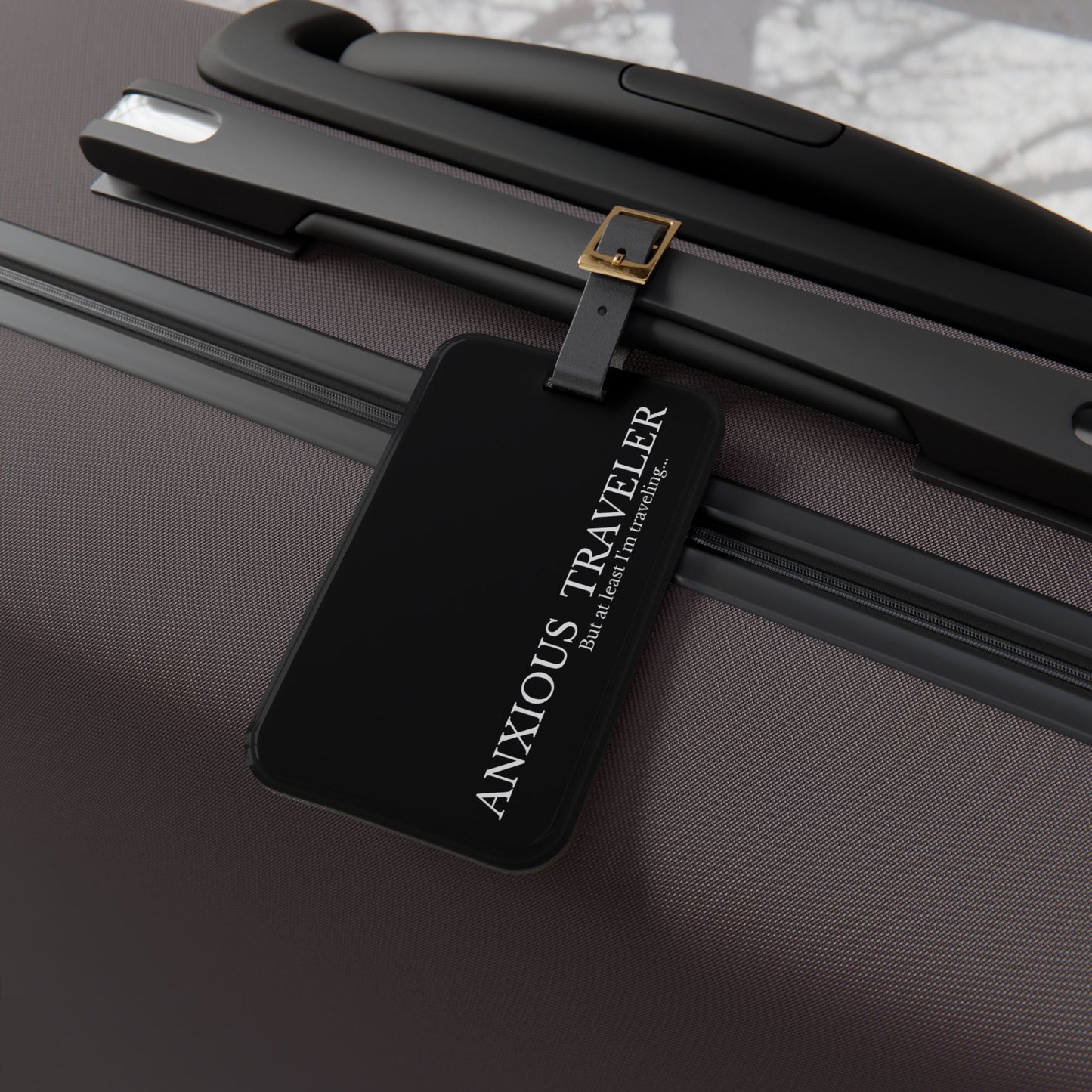 Anxious Traveler Luggage Tag