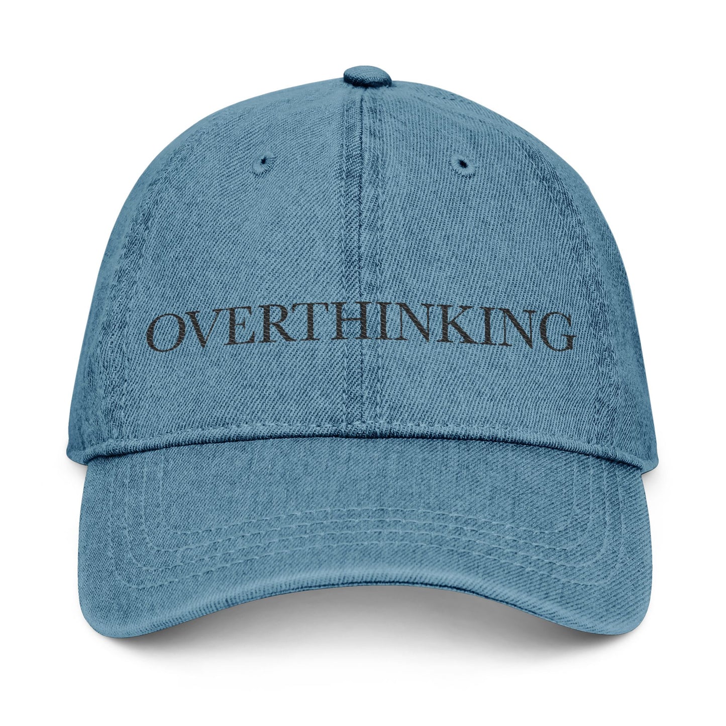 Overthinking Embroidered Denim Hat