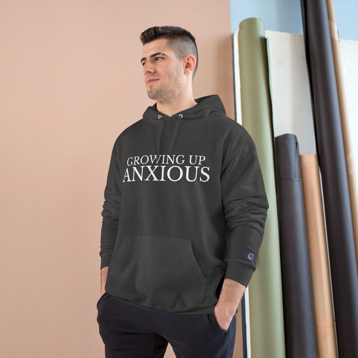 Growing Up Anxious Champion Hoodie