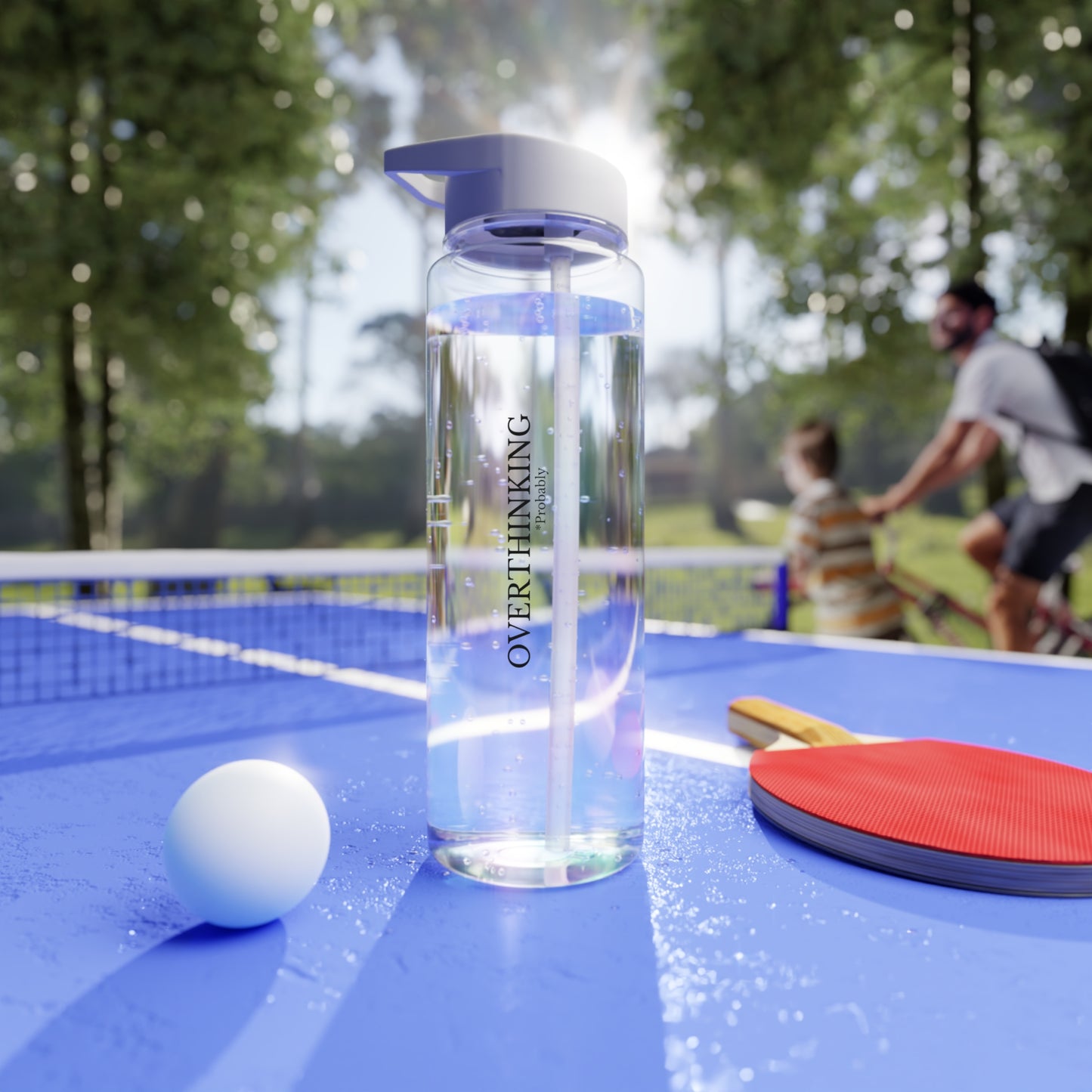 Overthinking Tritan Water Bottle