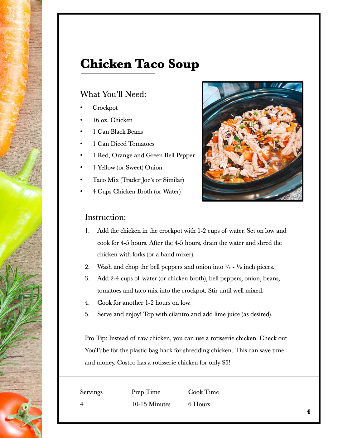 The Efficient Cook: e-Cookbook