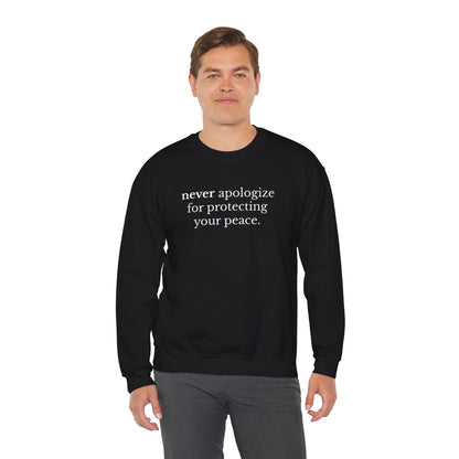 Never Apologize Unisex Crewneck Sweatshirt