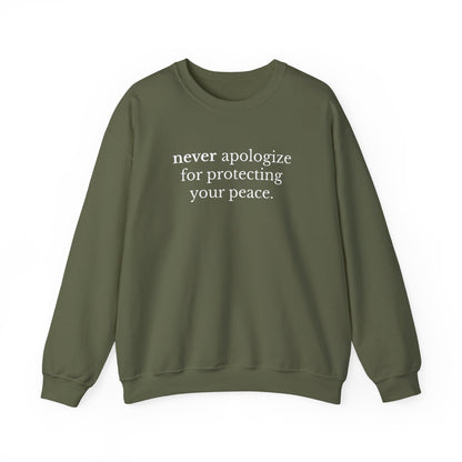 Never Apologize Unisex Crewneck Sweatshirt