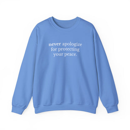 Never Apologize Unisex Crewneck Sweatshirt