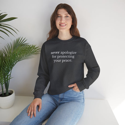 Never Apologize Unisex Crewneck Sweatshirt
