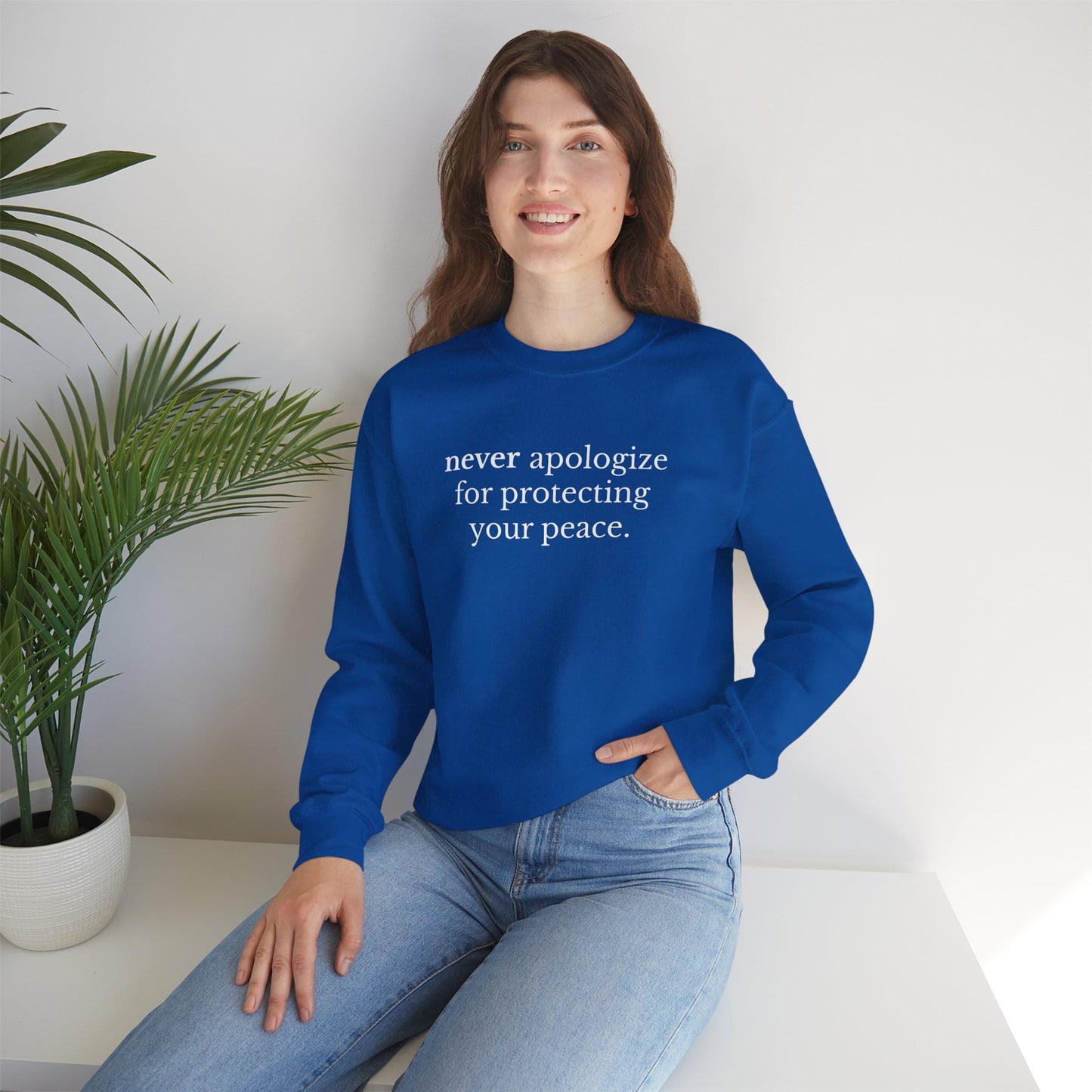 Never Apologize Unisex Crewneck Sweatshirt