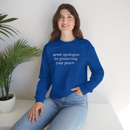 Never Apologize Unisex Crewneck Sweatshirt