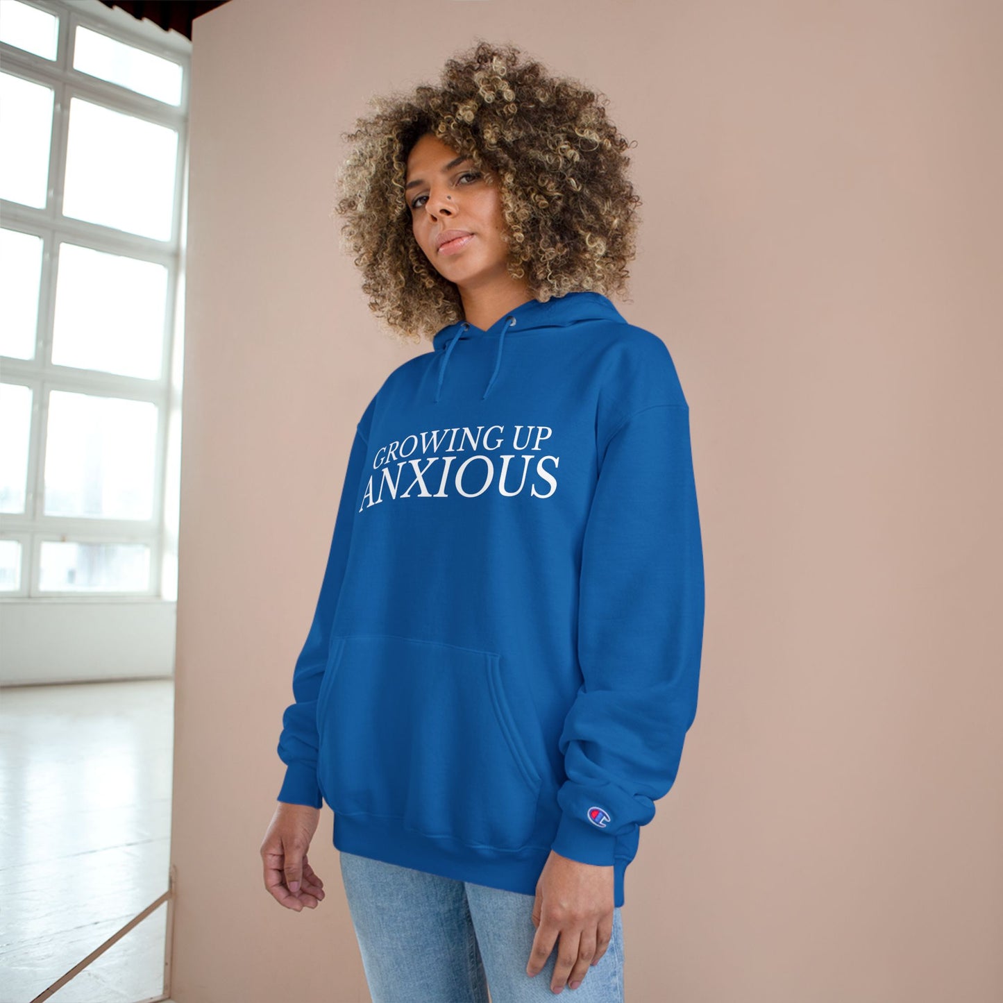 Growing Up Anxious Champion Hoodie